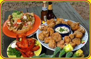 Appetizers in the yard